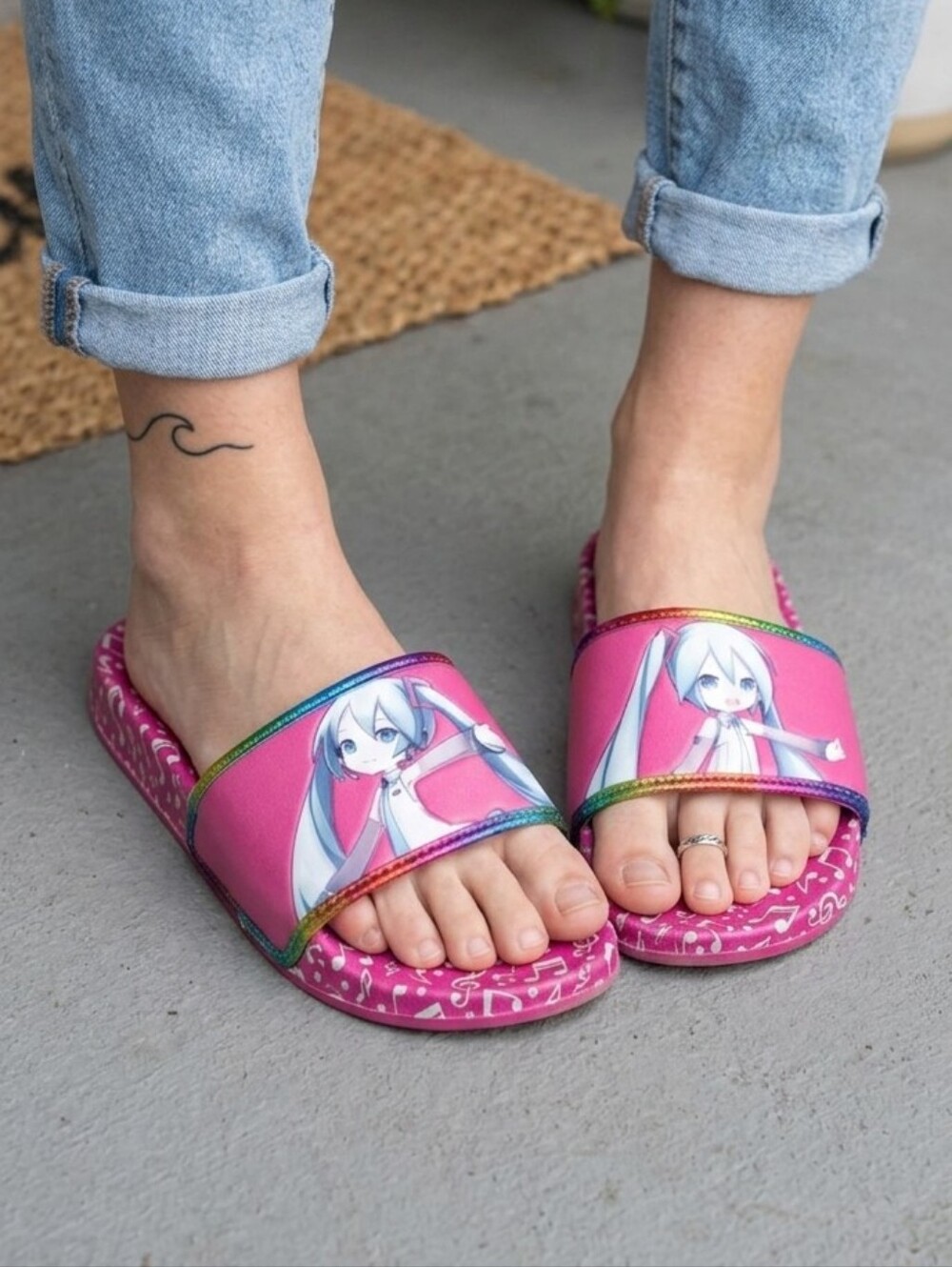 Hatsune Miku Ladies Soccer Slide Sandal